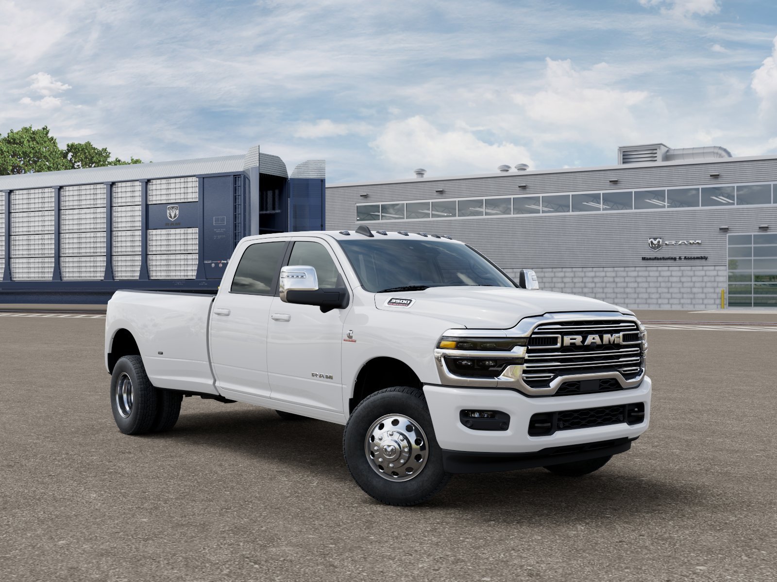 New 2027 Bright White Clear-Coat Exterior Paint RAM Laramie image 3