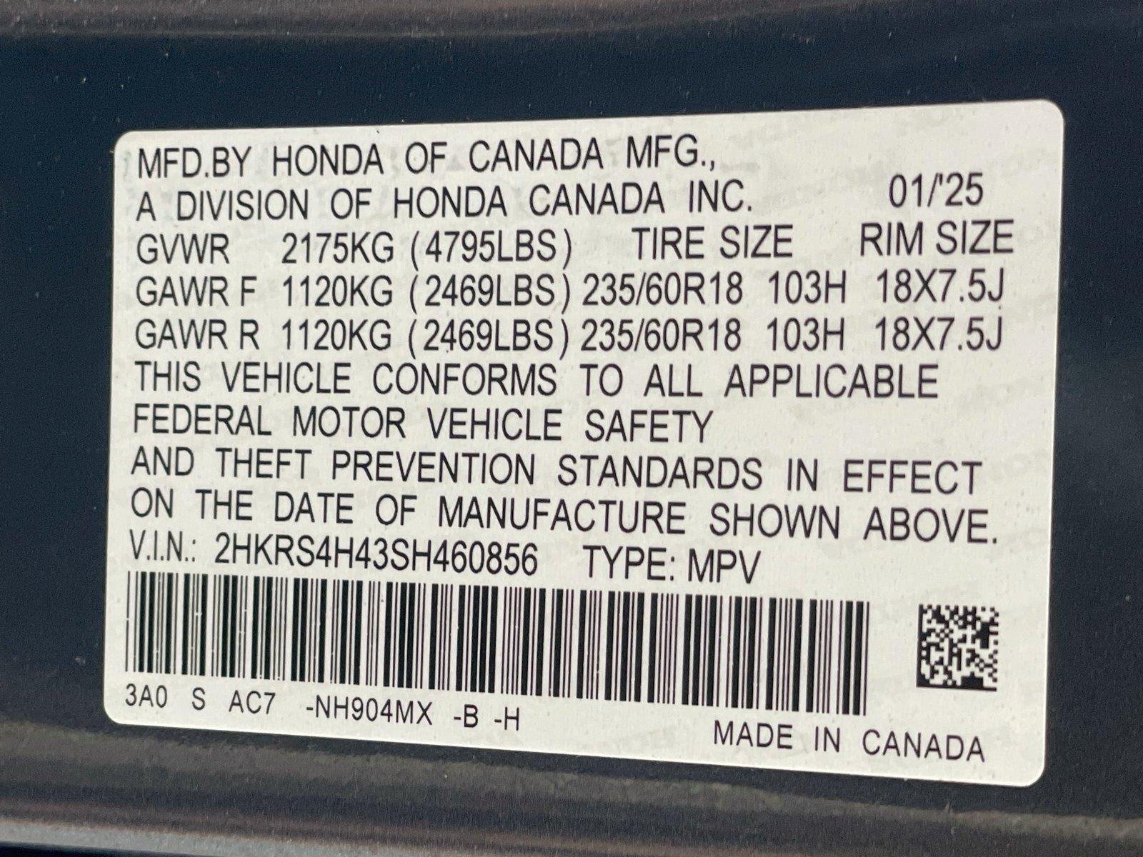 Used 2025 Meteorite Gray Metallic Honda EX image 34