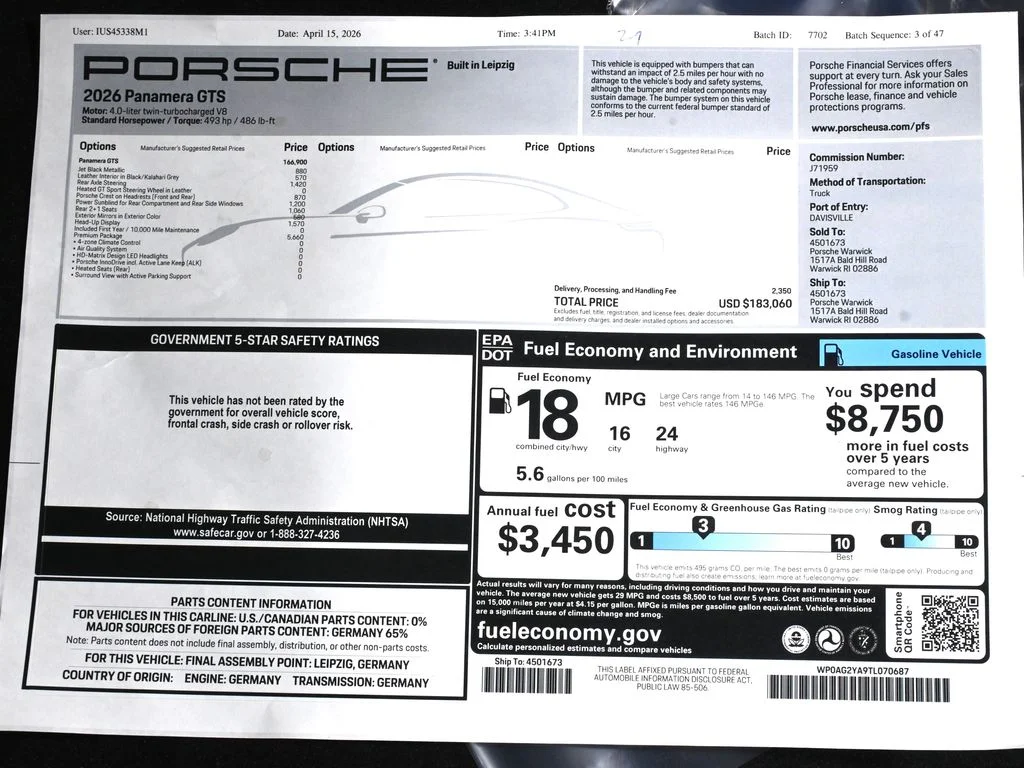 New 2026 Black Porsche GTS image 43