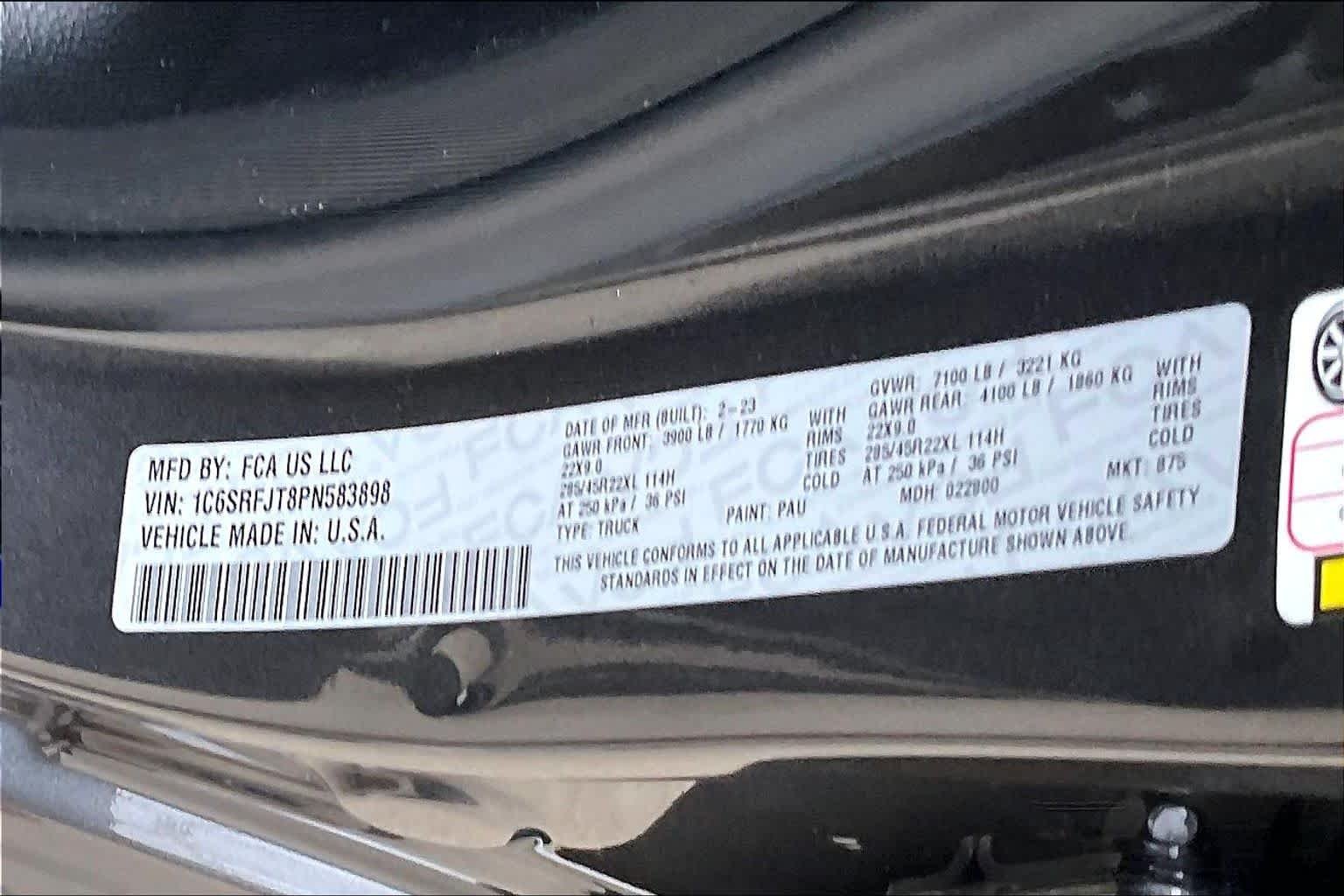 Used 2023 Granite Crystal Metallic Clearcoat Ram Laramie image 34