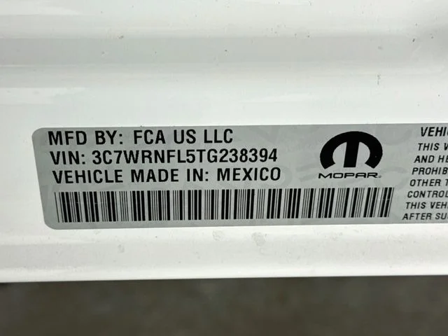 New 2026 Bright White Clear-Coat Exterior Paint RAM TRADESMAN image 28
