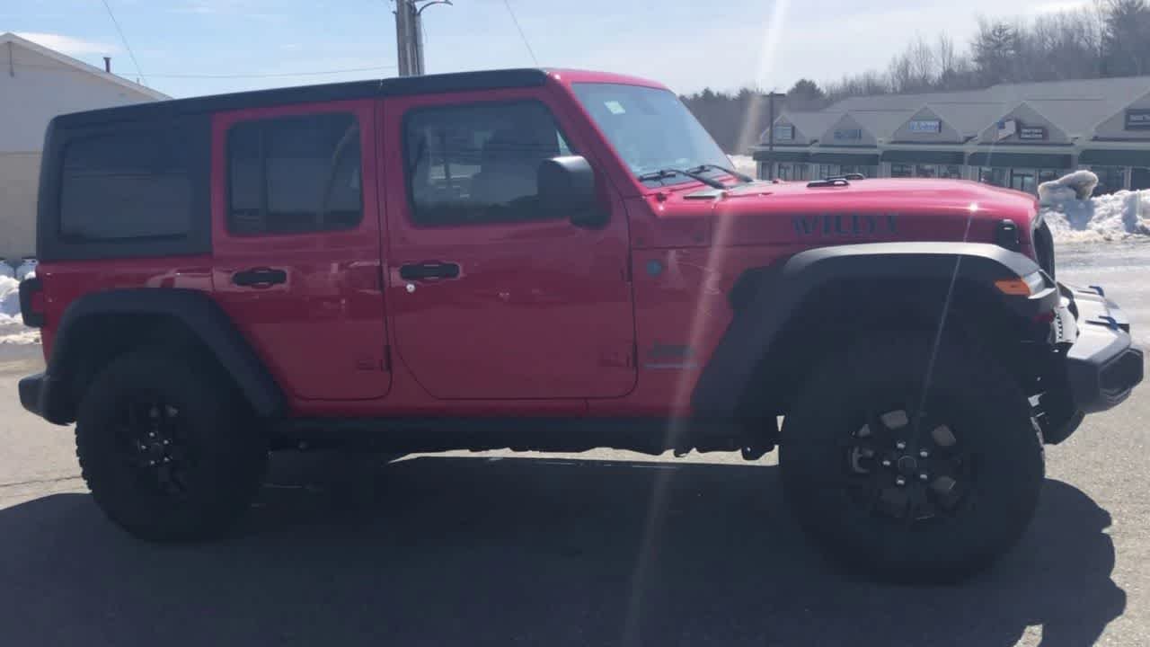 Used 2024 Jeep Wrangler 4xe Willys 4XE with VIN 1C4RJXN6XRW143543 for sale in Waterville, ME