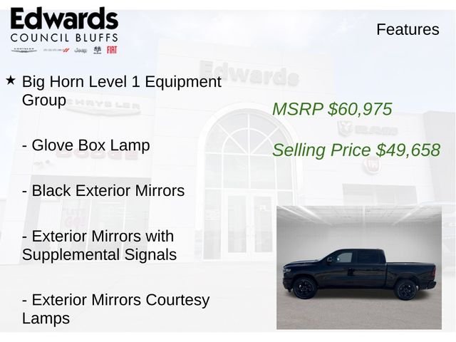 New 2026 Diamond Black Crystal Pearlcoat RAM Big Horn/Lone Star image 23