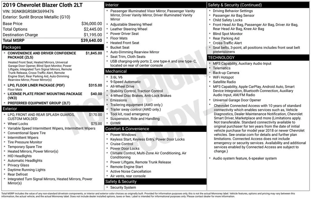 Used 2019 Brown Chevrolet Base image 32