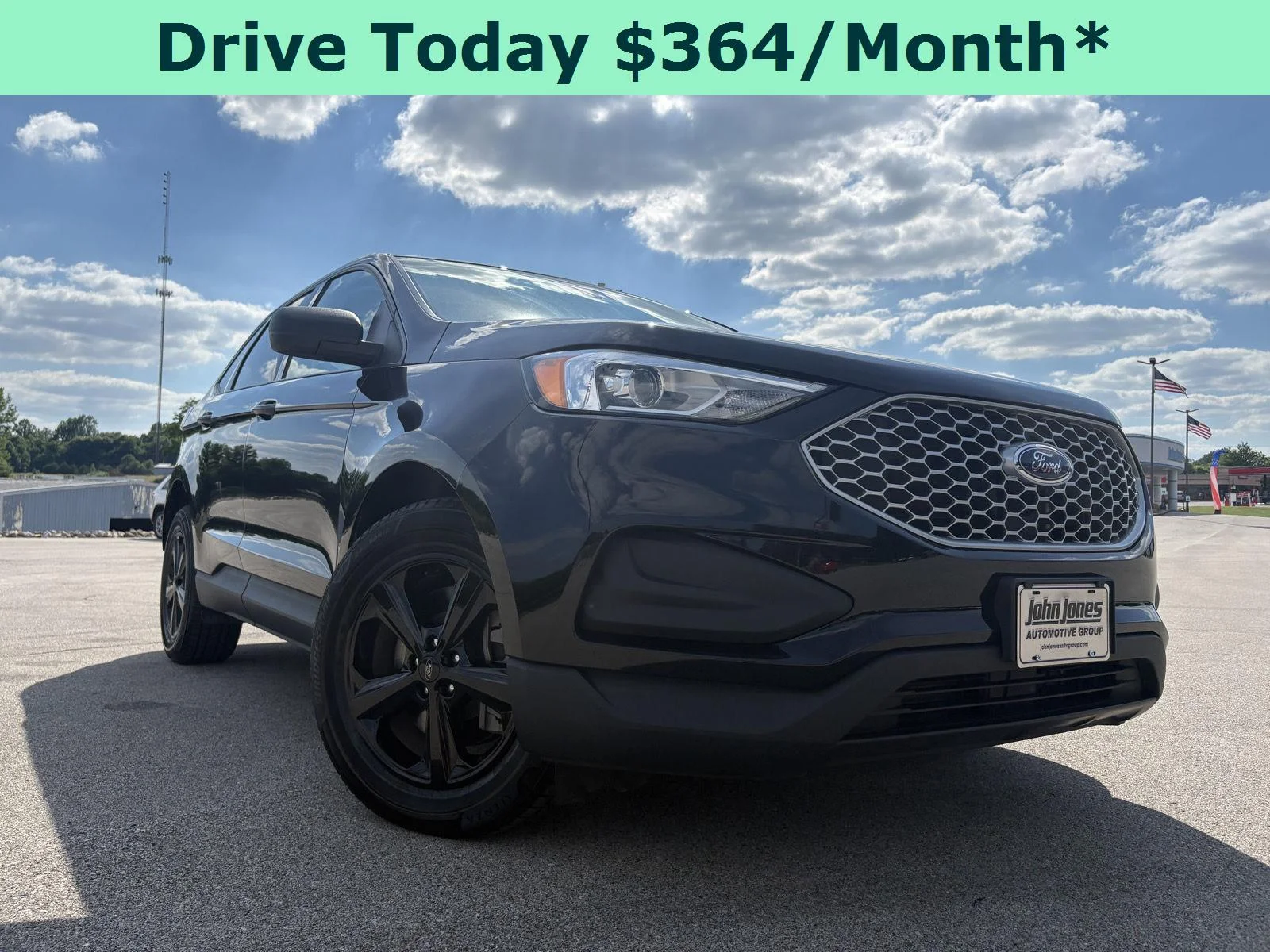 Used 2023 Agate Black Metallic Ford SE image 2