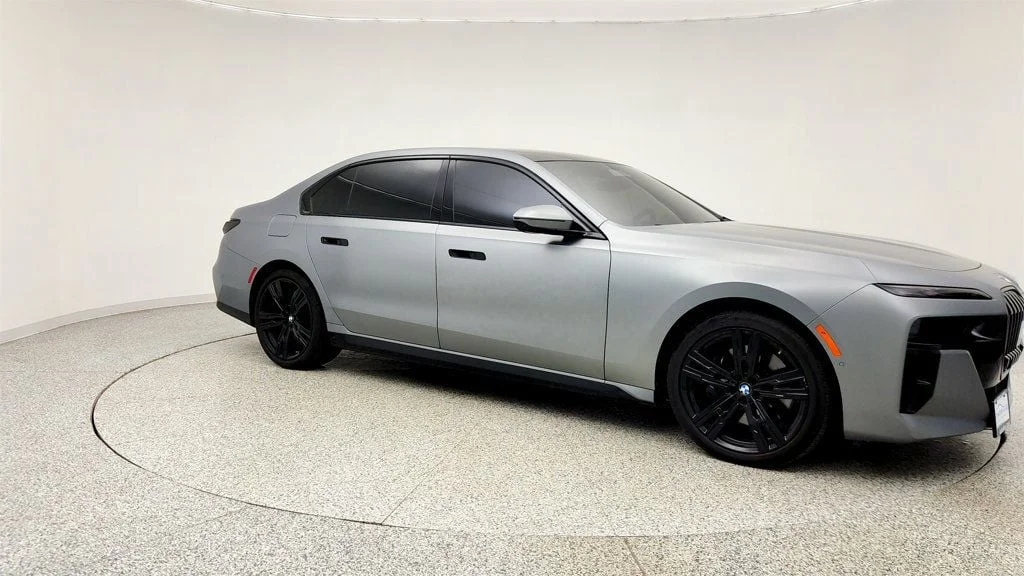 Used 2023 Frozen Pure Grey Metallic BMW 760i xDrive w/ Exec & Driving Assist. Pro & M Sport Pro Packages image 3
