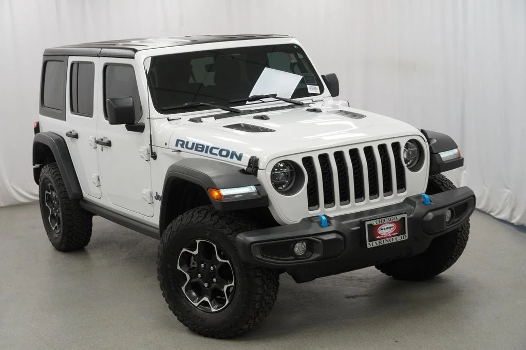 Used 2022 White Jeep Unlimited Rubicon 4xe image 9