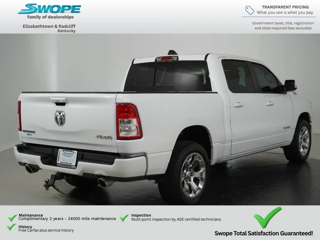 Used 2022 Bright White Clearcoat Ram Big Horn image 3