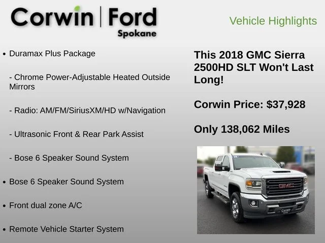 Used 2018 Summit White GMC SLT image 6