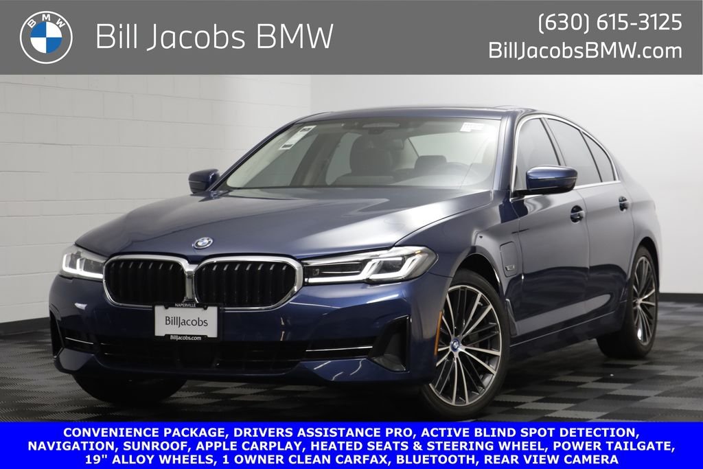 Used 2022 Phytonic Blue Metallic BMW 530e iPerformance image 1