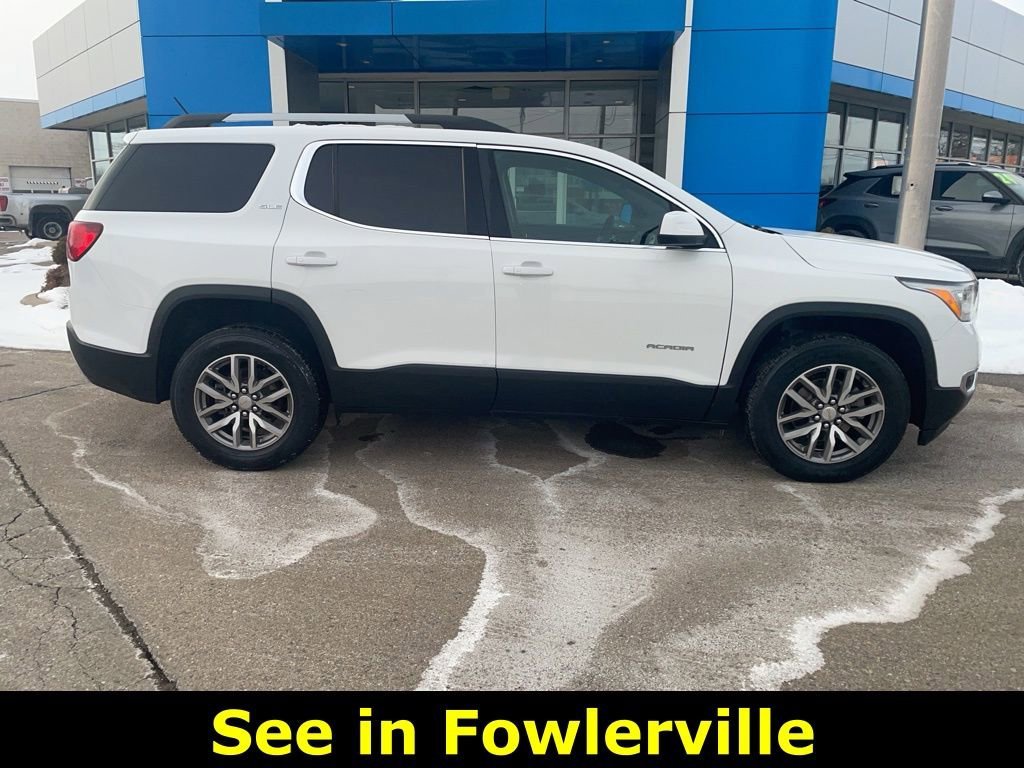 Used 2018 GMC Acadia SLE-2 with VIN 1GKKNSLA7JZ170030 for sale in Fowlerville, MI