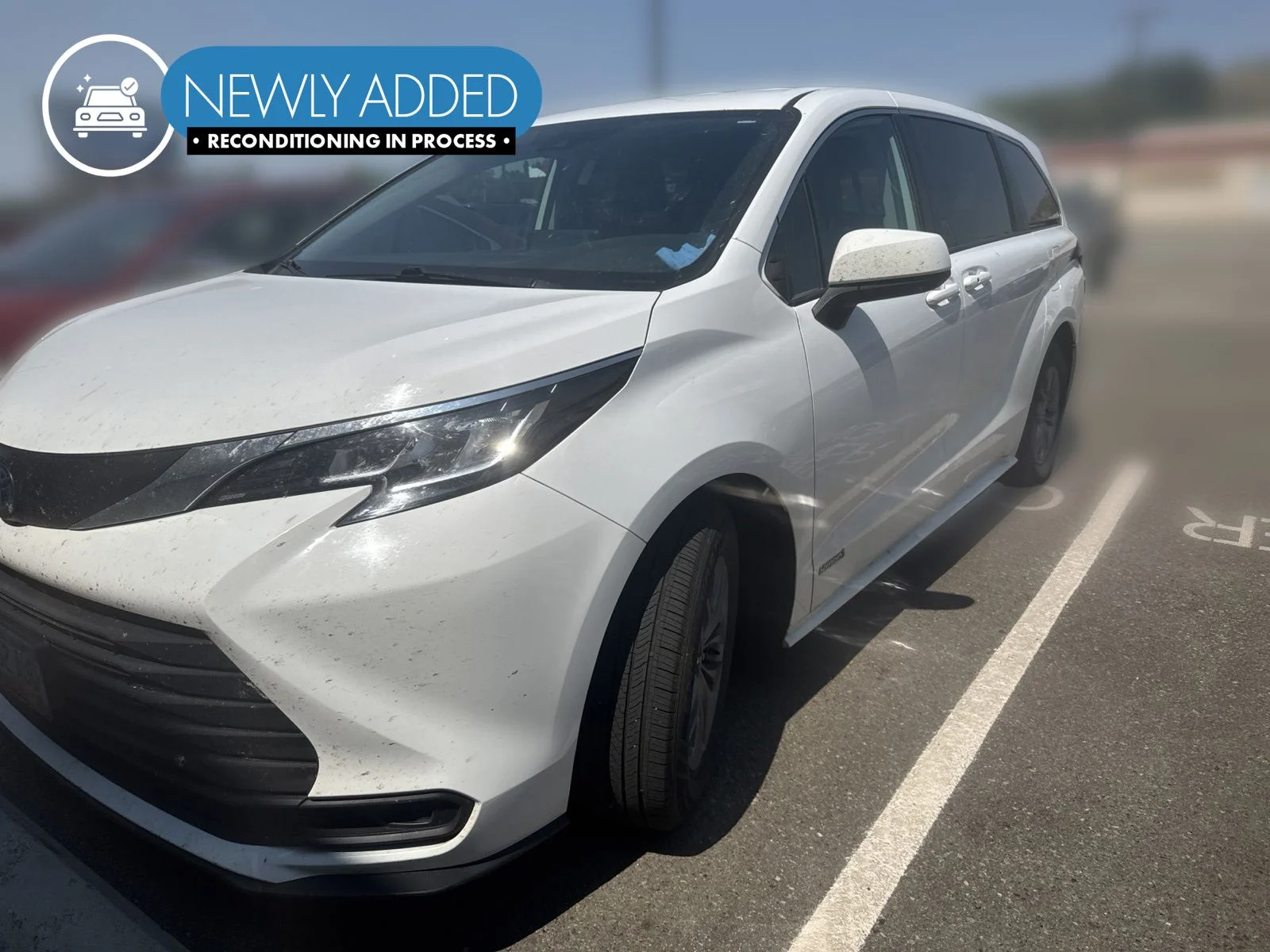 Used 2021 White Toyota LE image 1