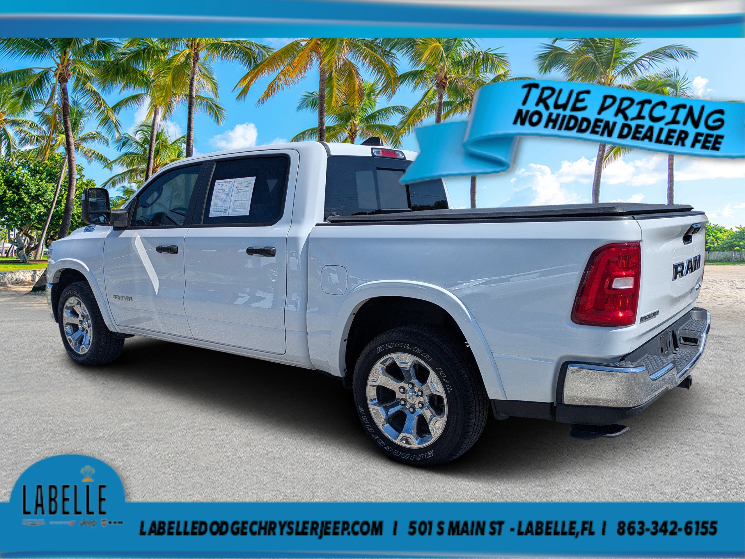 Used 2025 Bright White Clearcoat Ram Big Horn image 5