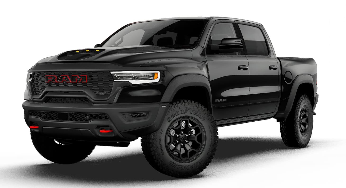 New 2027 Diamond Black Crystal Pearl-Coat Exterior Paint RAM TRX image 1