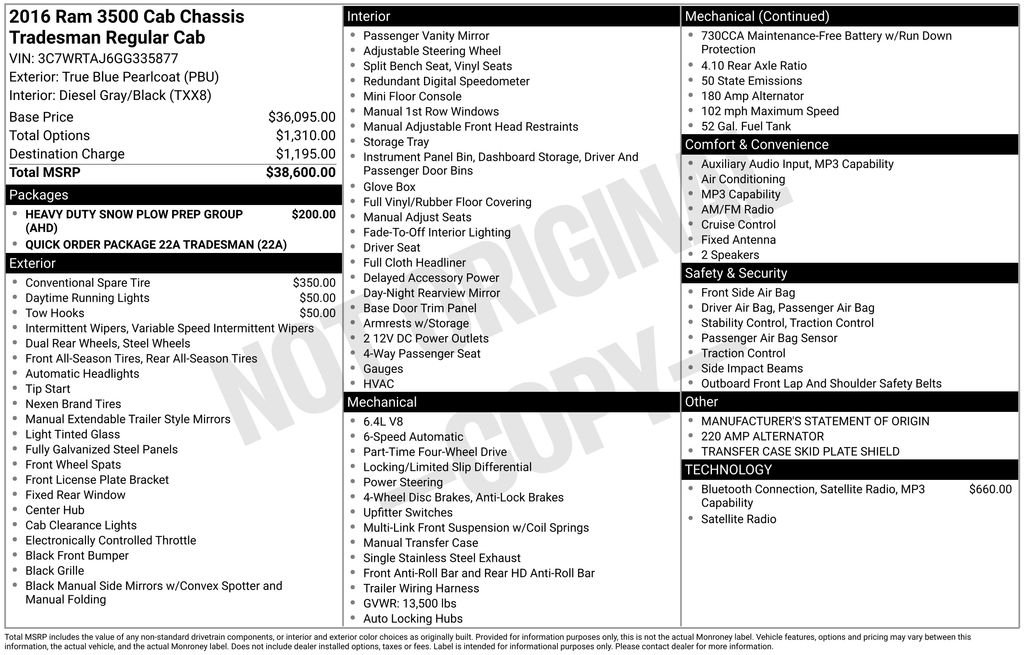 2016 RAM Ram 3500 Chassis Cab Tradesman - Photo 12