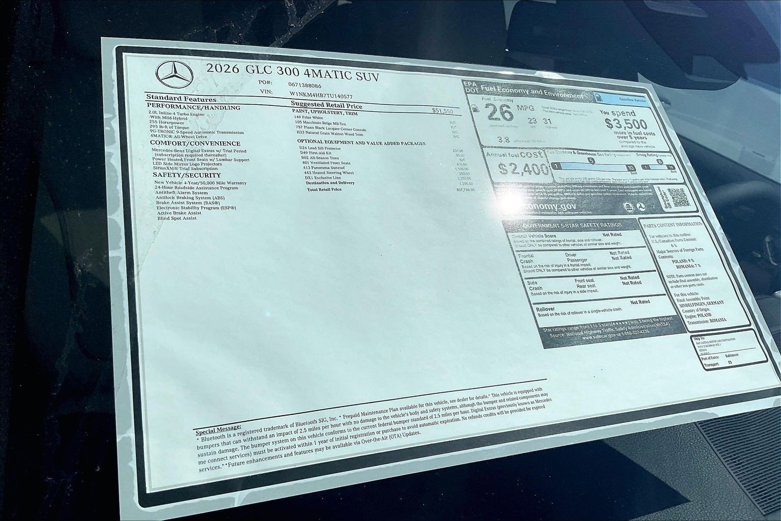 New 2026 Polar White Mercedes-Benz GLC 300 image 25