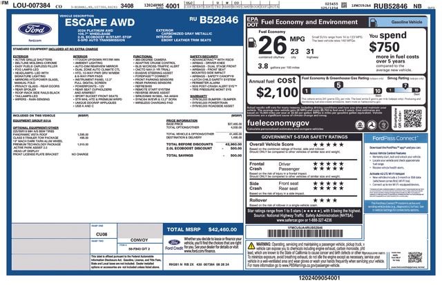 2024 Ford Escape Platinum AWD's photo