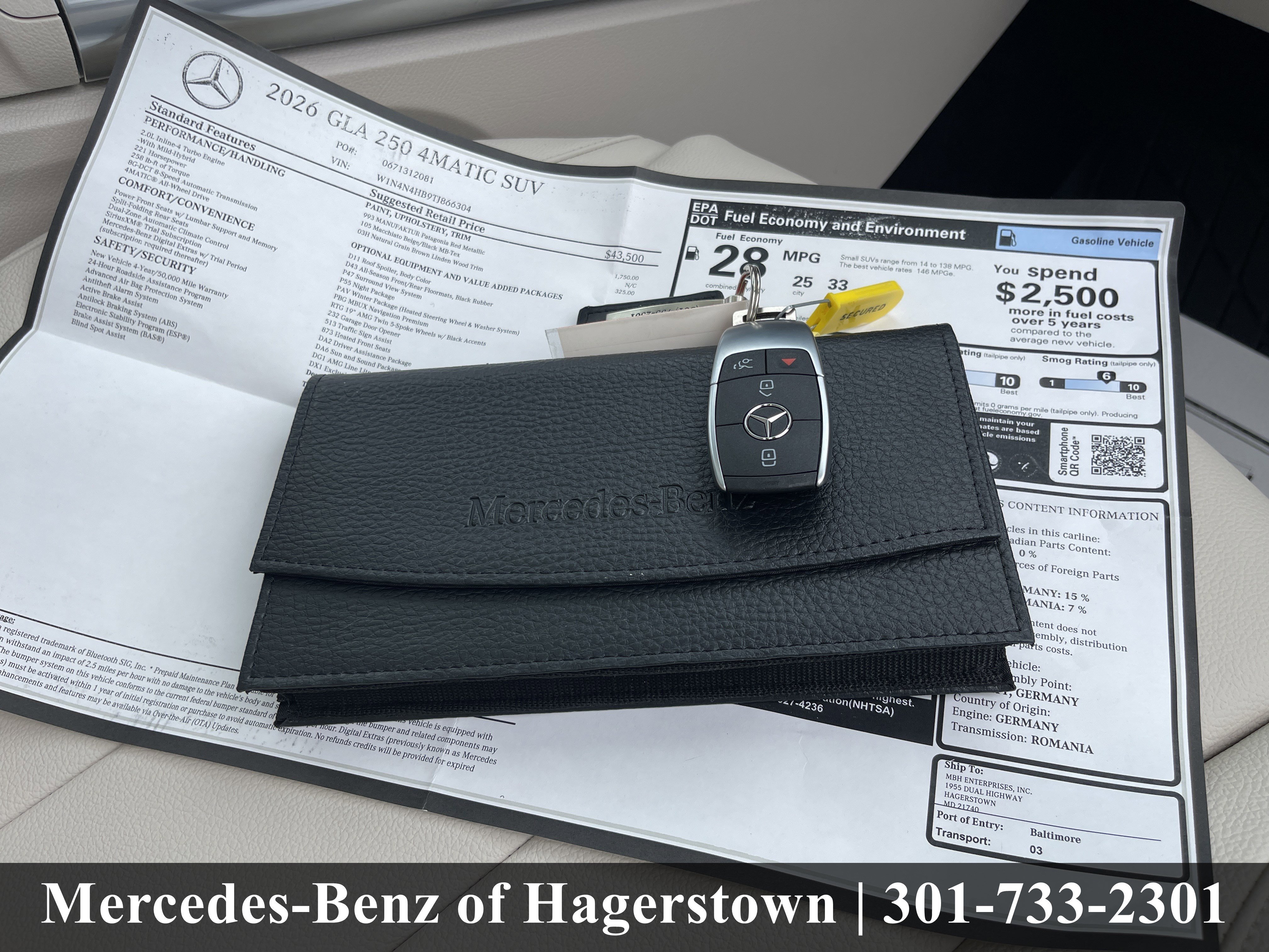 Certified Used 2026 MANUFAKTUR Patagonia Red Metallic Mercedes-Benz GLA 250 4MATIC® SUV image 25