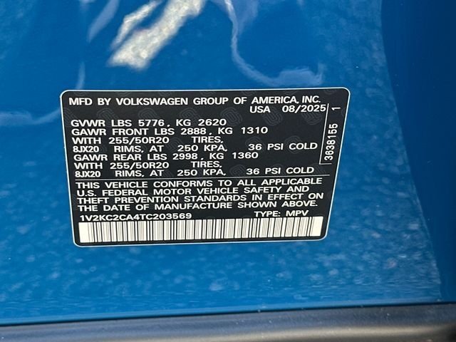 New 2026 Mountain  Lake Blue Metallic Volkswagen 2.0T SE w/Technology image 36
