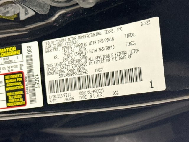 Certified Used 2025 Black Toyota SR5 image 36