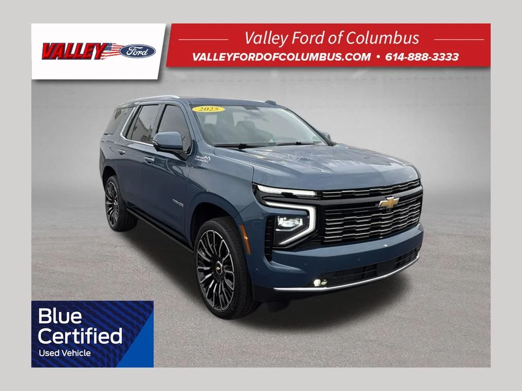 Certified Used 2025 Lakeshore Blue Metallic Chevrolet High Country image 1