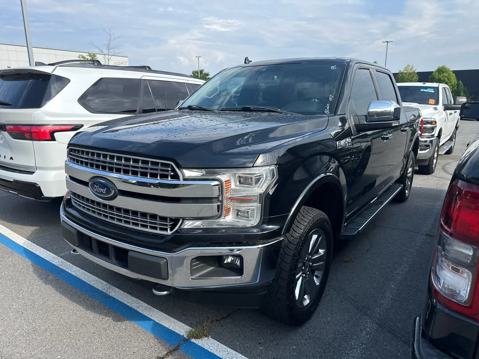 Used 2018 Shadow Black Ford LARIAT image 1
