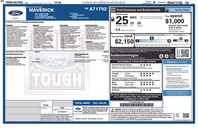 Certified Used 2024 Oxford White Ford Lariat image 35