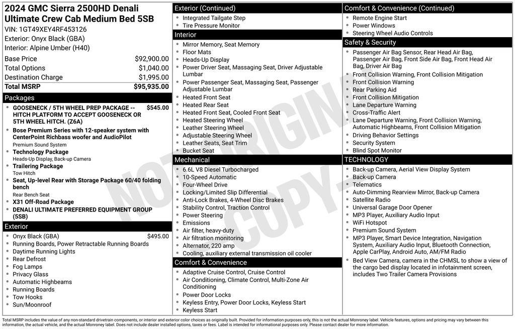 Used 2024 Black GMC Denali Ultimate image 44