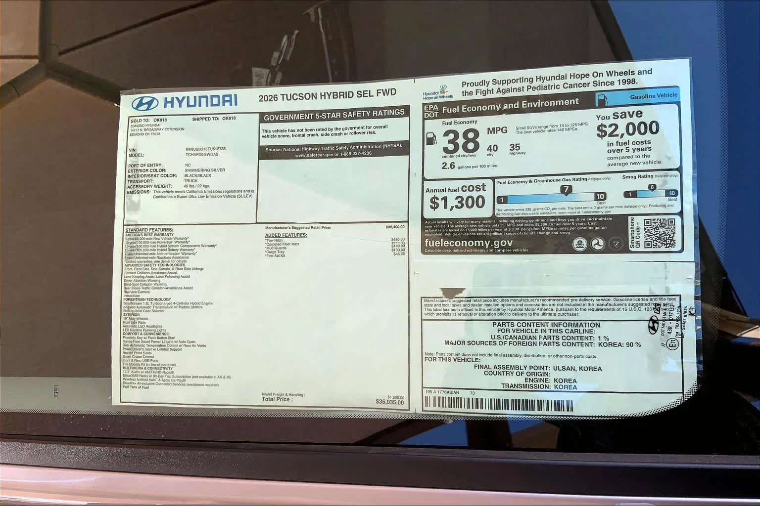 New 2026 Shimmering Silver Hyundai SEL image 18