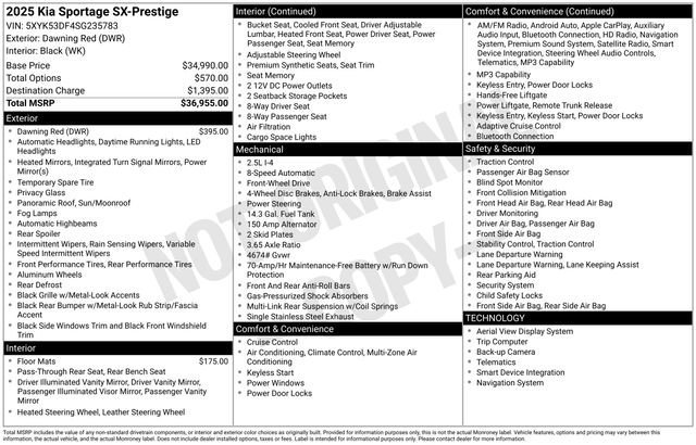 2025 Kia Sportage 2.5 SX Prestige AT's photo