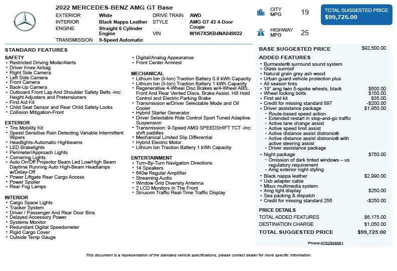 Used 2022 White Mercedes-Benz Base image 3