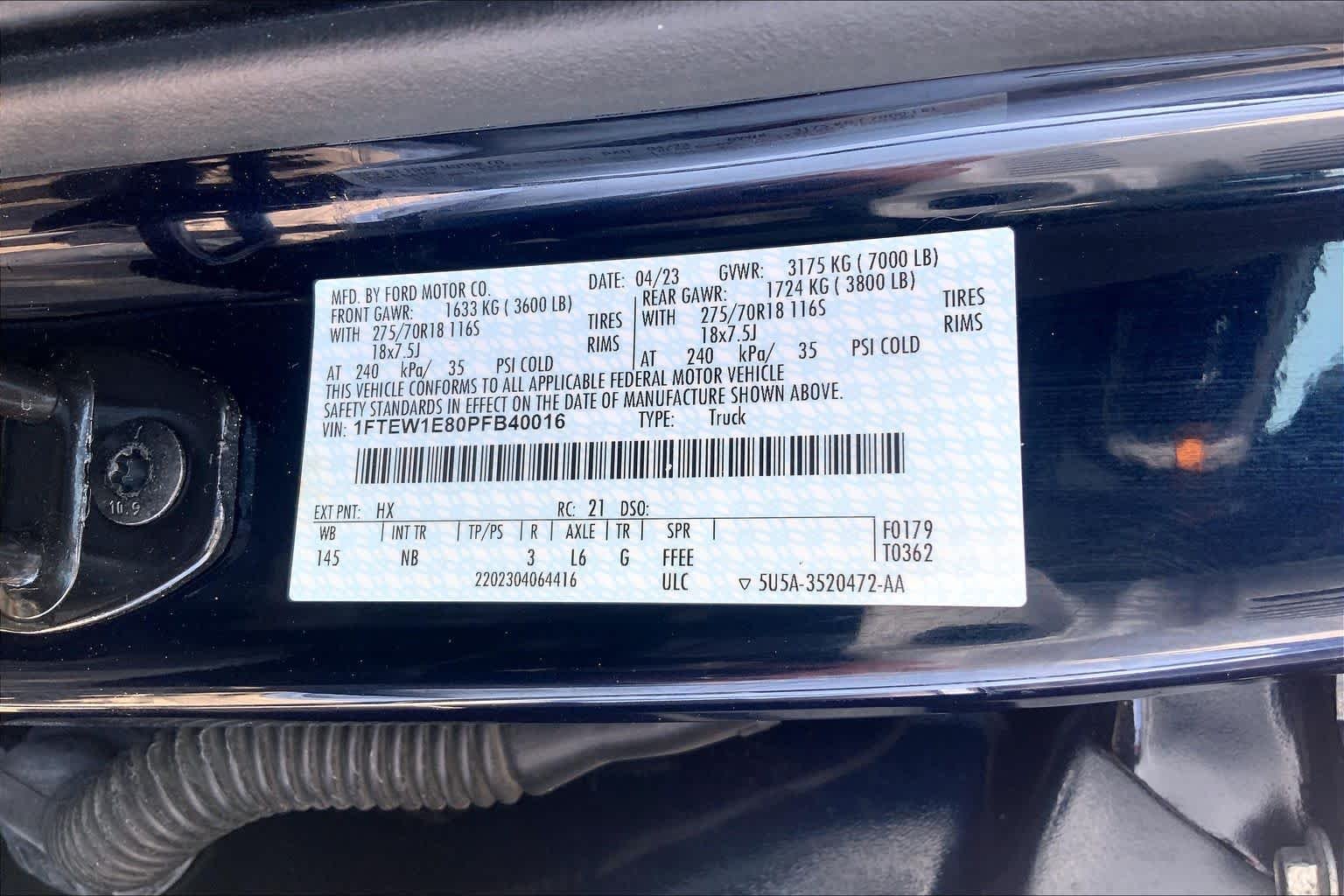 Used 2023 Antimatter Blue Metallic Ford Tremor image 31