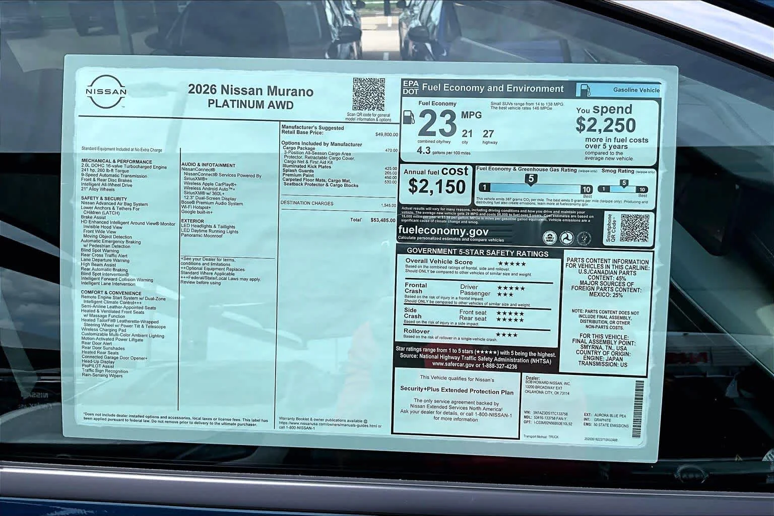 New 2026 Aurora Blue Pearl Metallic Nissan Platinum image 19