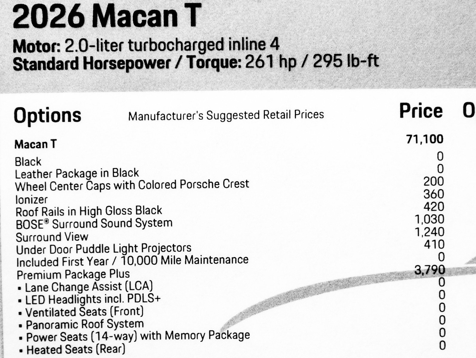 New 2026 Black Porsche T image 30