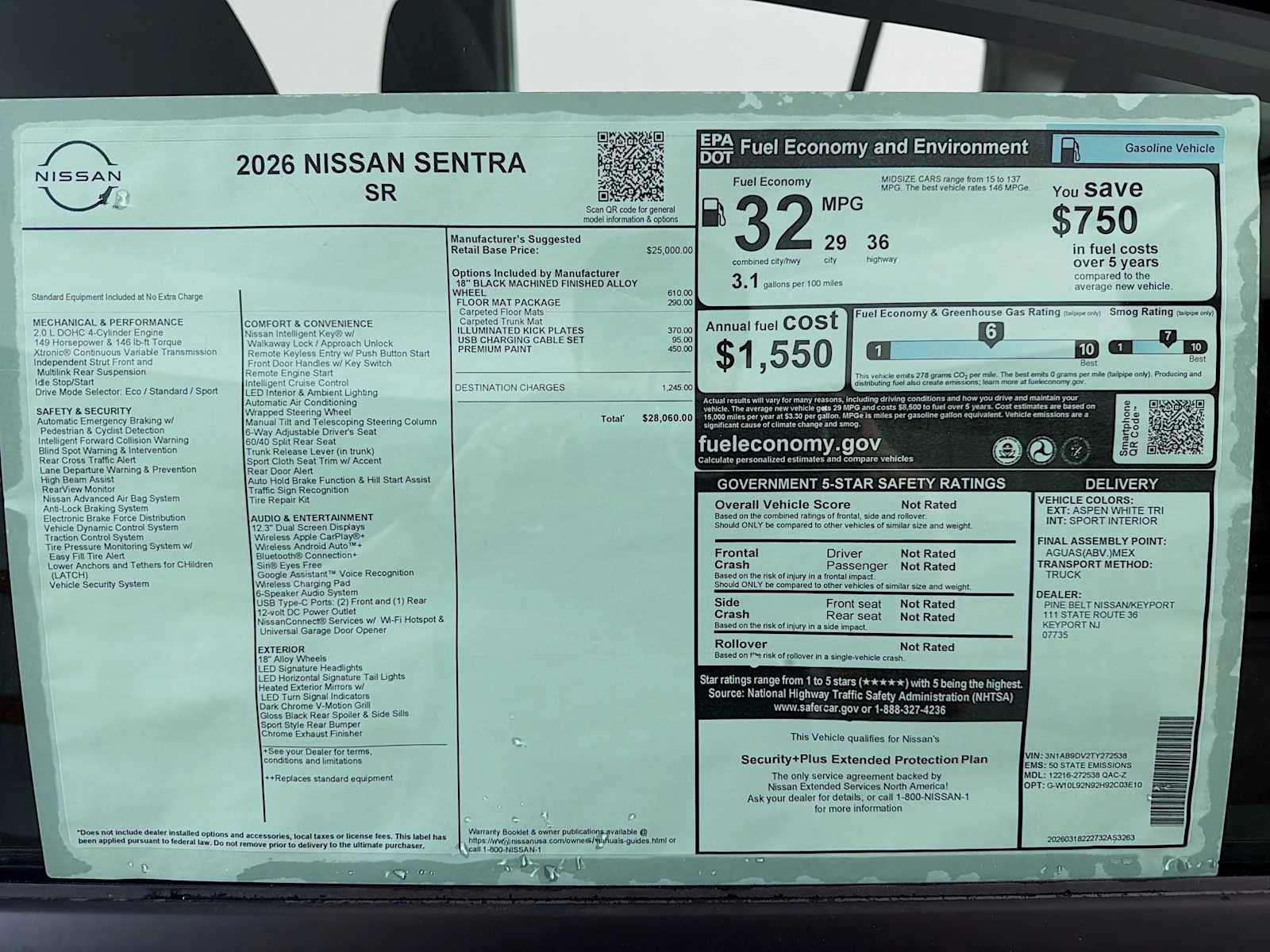 New 2026 Aspen White TriCoat Nissan SR image 6
