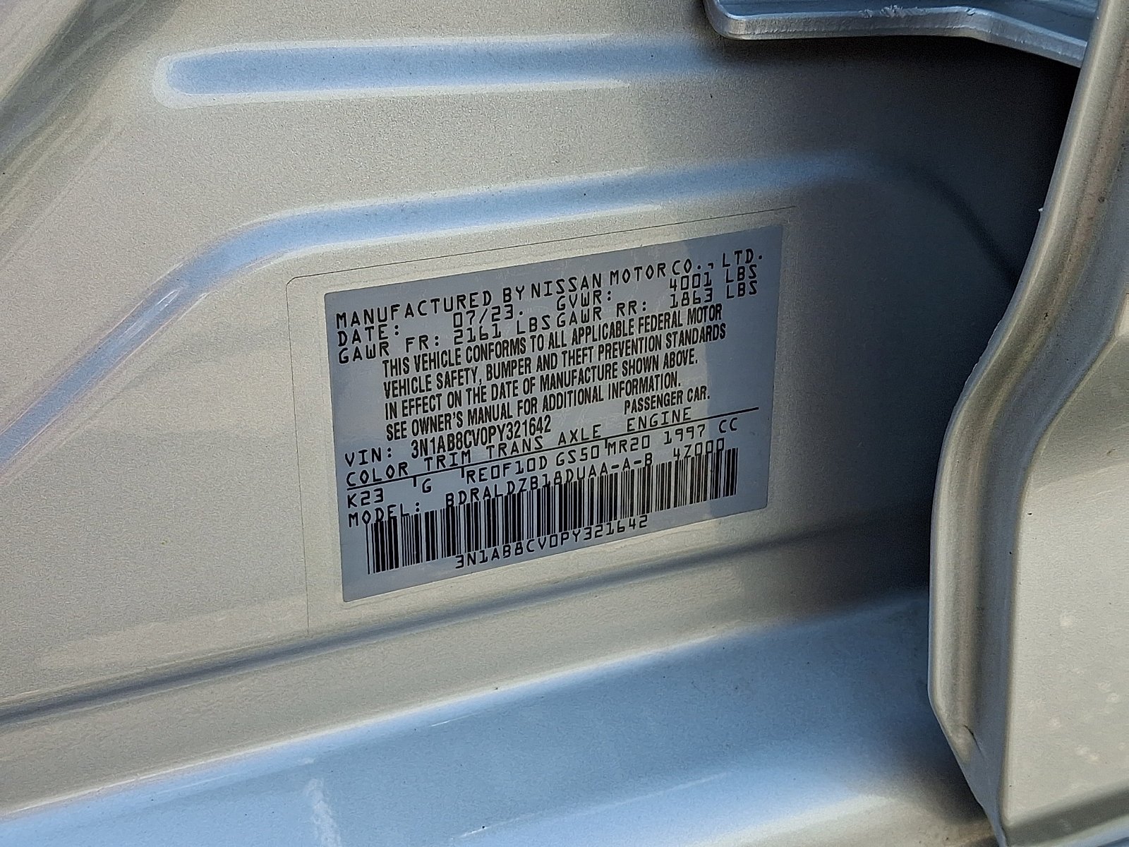 Used 2023 Brilliant Silver Metallic Nissan SV image 26