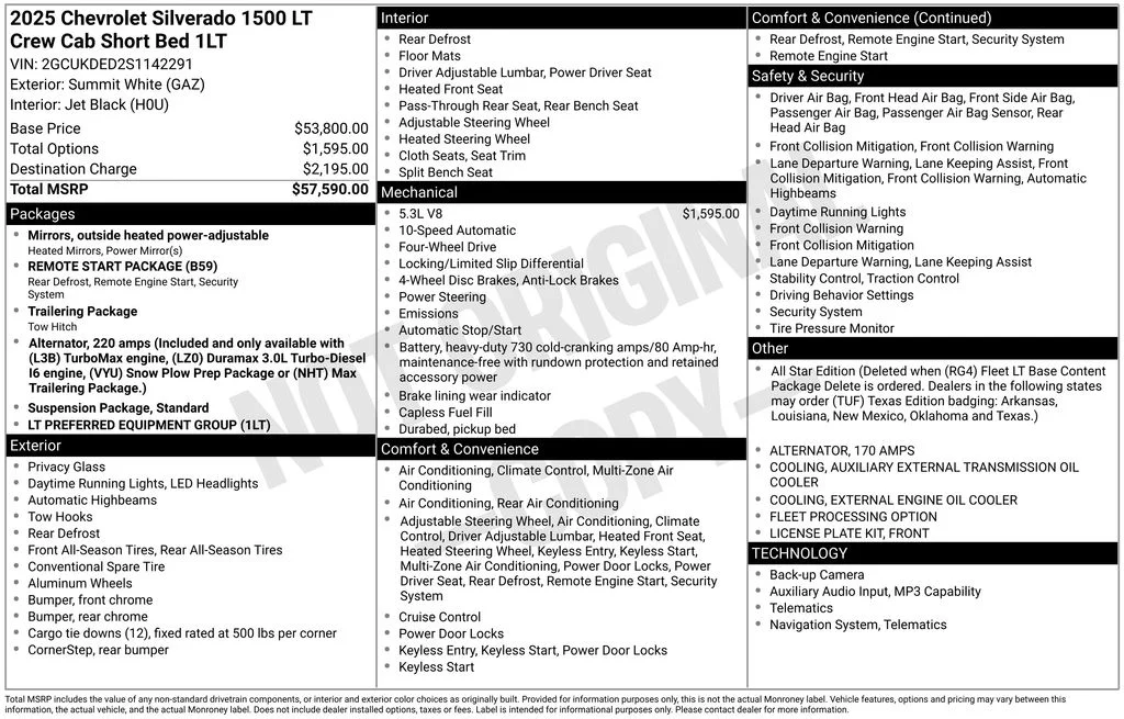 Used 2025 White Chevrolet LT image 16