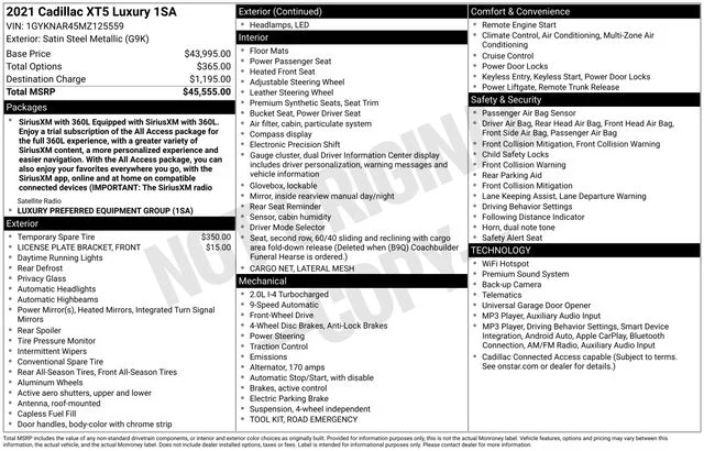 Used 2021 Gray Cadillac Luxury image 7