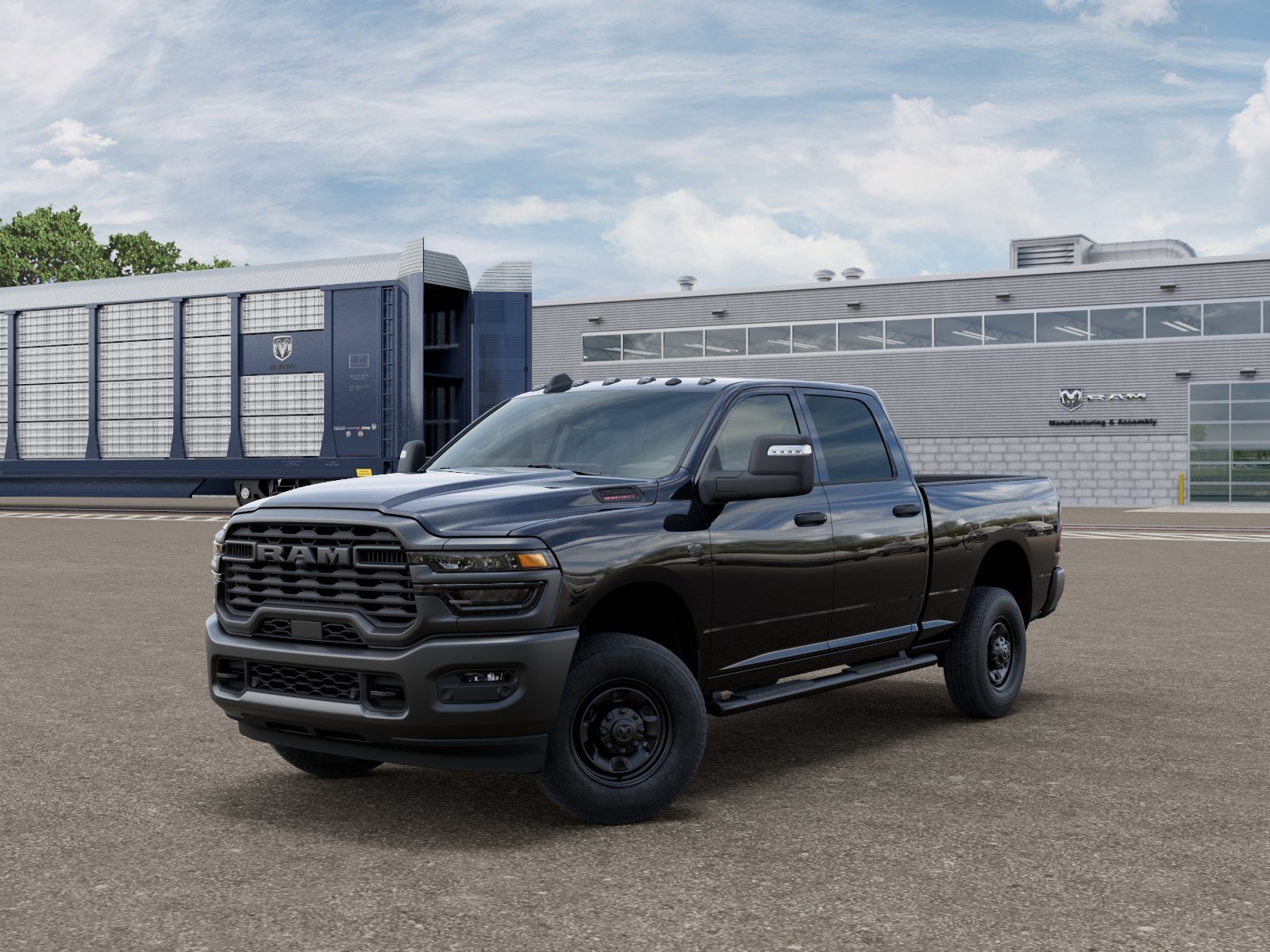 New 2027 Diamond Black Crystal Pearl-Coat Exterior Paint RAM Tradesman image 2