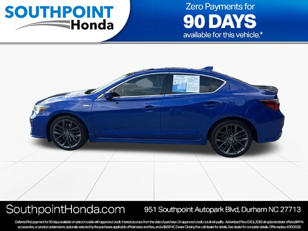 Used 2019 Apex Blue Pearl Acura Premium and A-SPEC Packages image 4