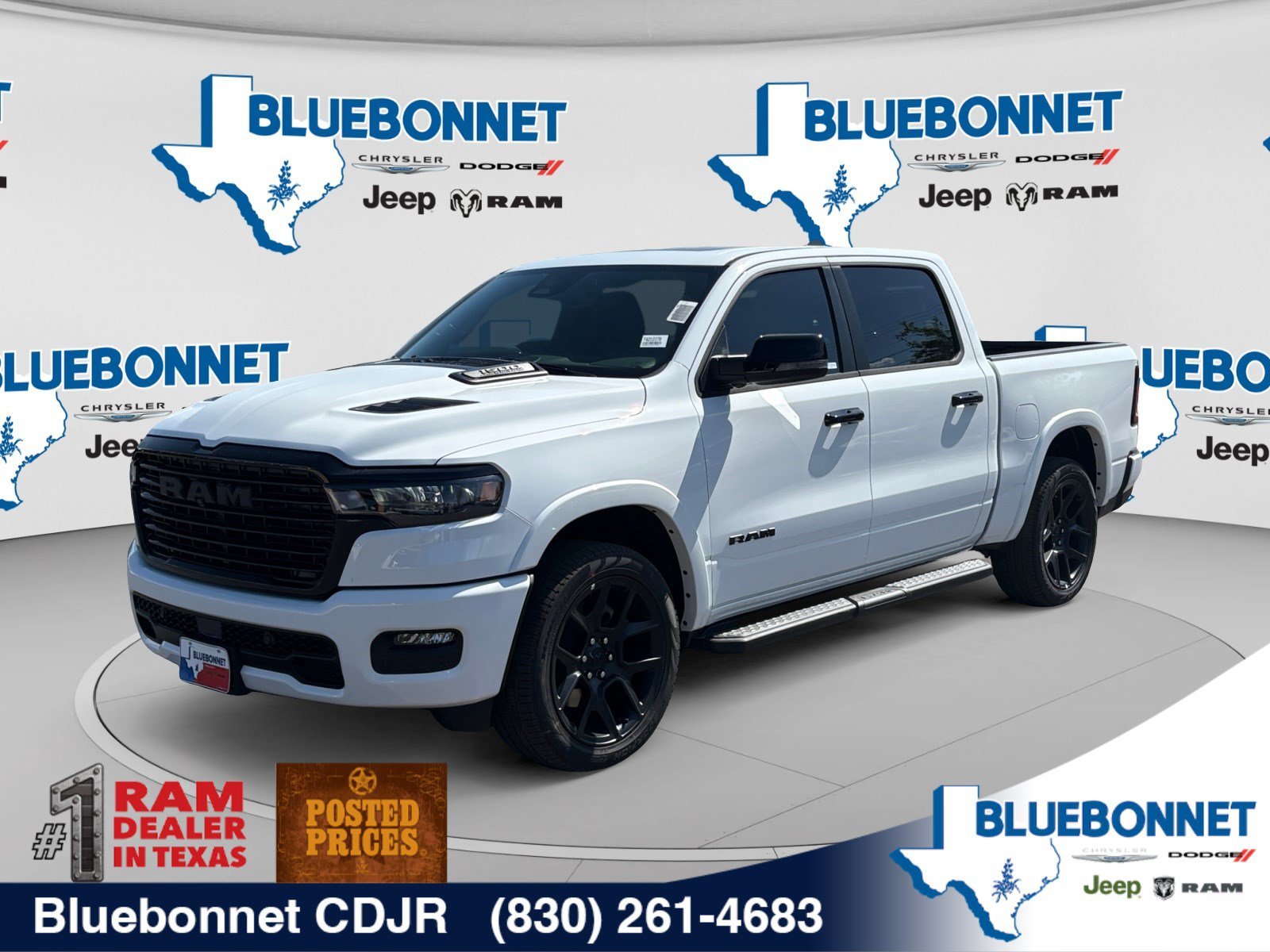 New 2026 Bright White Clear-Coat Exterior Paint RAM Laramie image 1