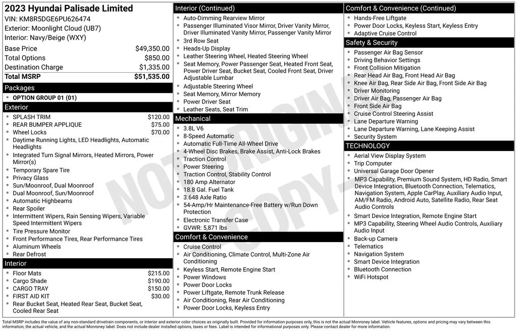 Used 2023 White Hyundai Limited image 6