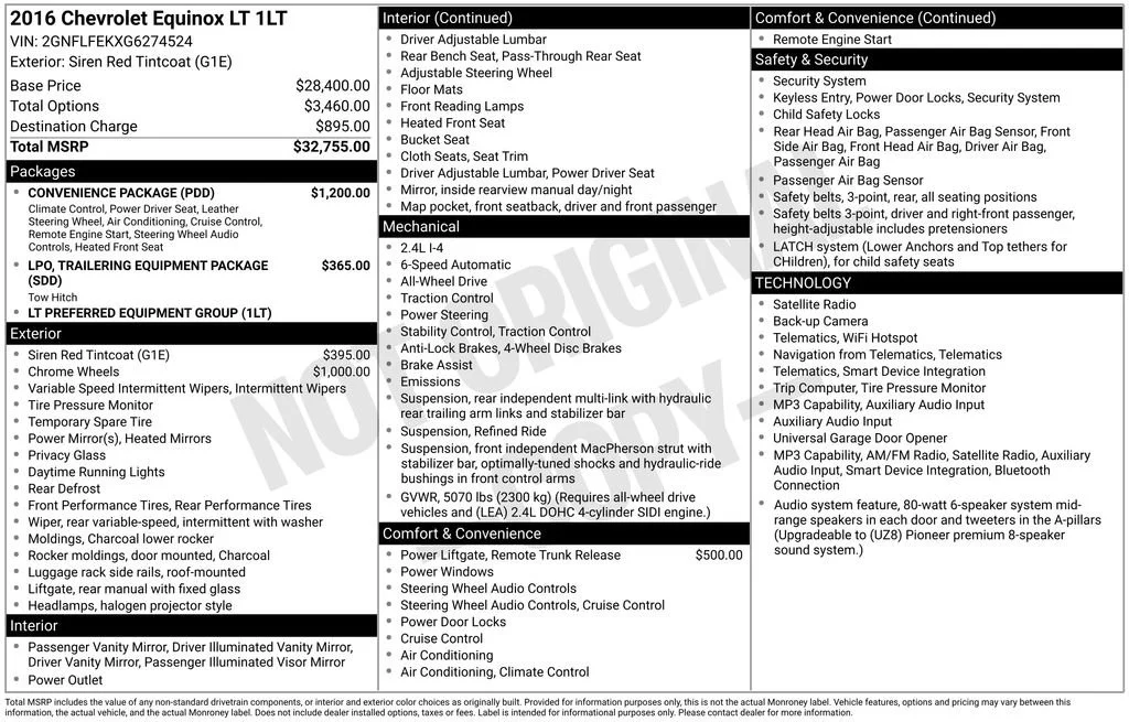 Certified Used 2016 SIREN RED TINTCOAT Chevrolet LT image 35