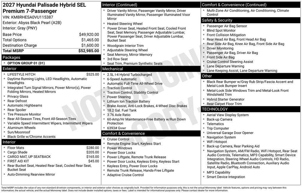 New 2027 Black Hyundai SEL Premium image 3