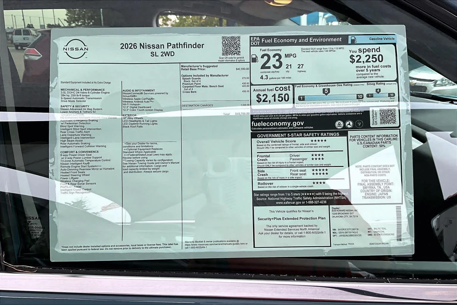 New 2026 Baltic Teal Pearl Nissan SL image 18