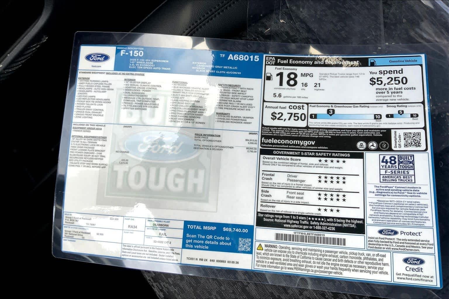 New 2026 M7/CARBONIZED G Ford Tremor image 19