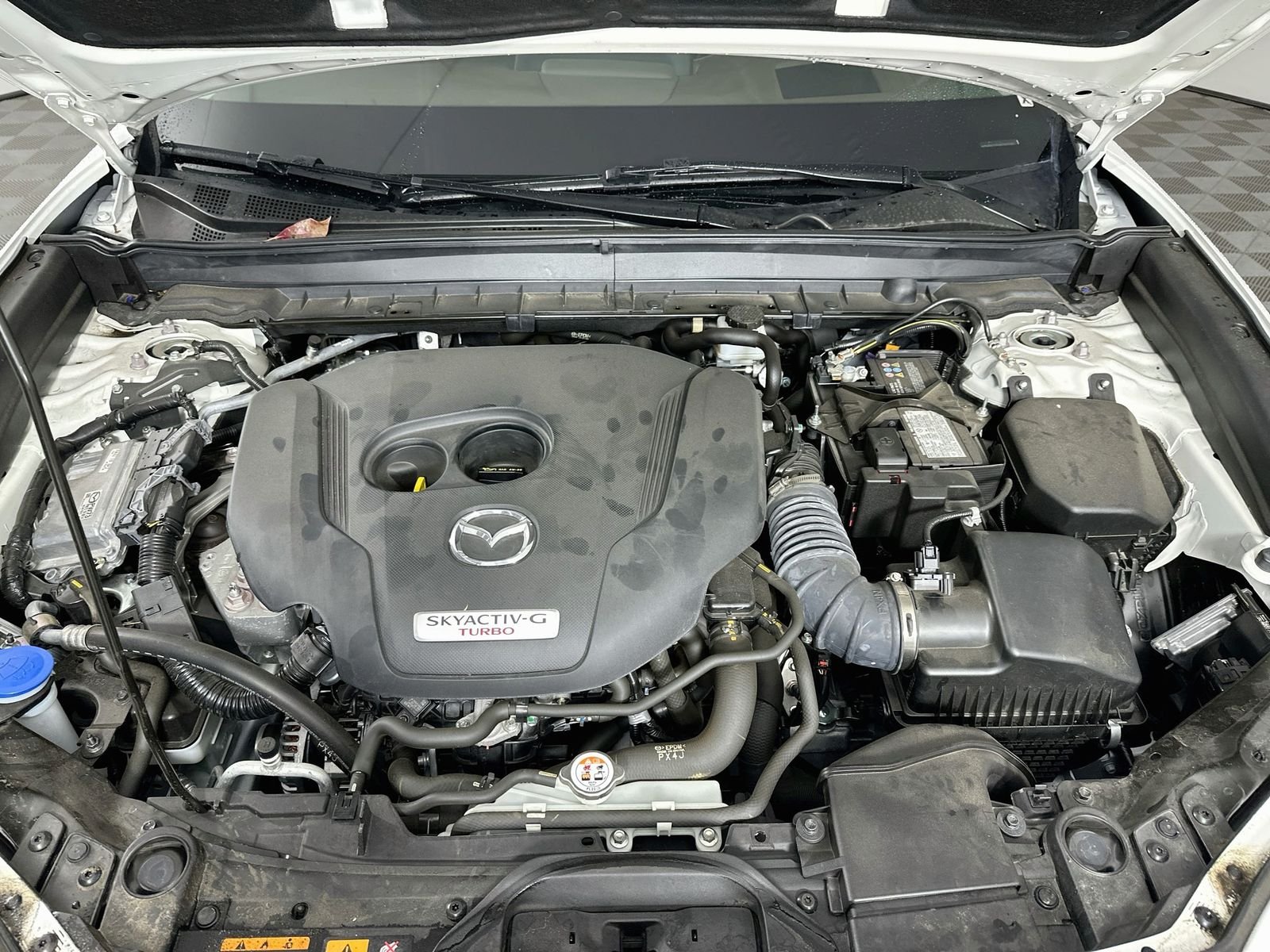 Certified Used 2025 Snowflake White Pearl Mazda 2.5 Turbo Premium Plus Package Sunroof Radar Cruise CarPlay image 32