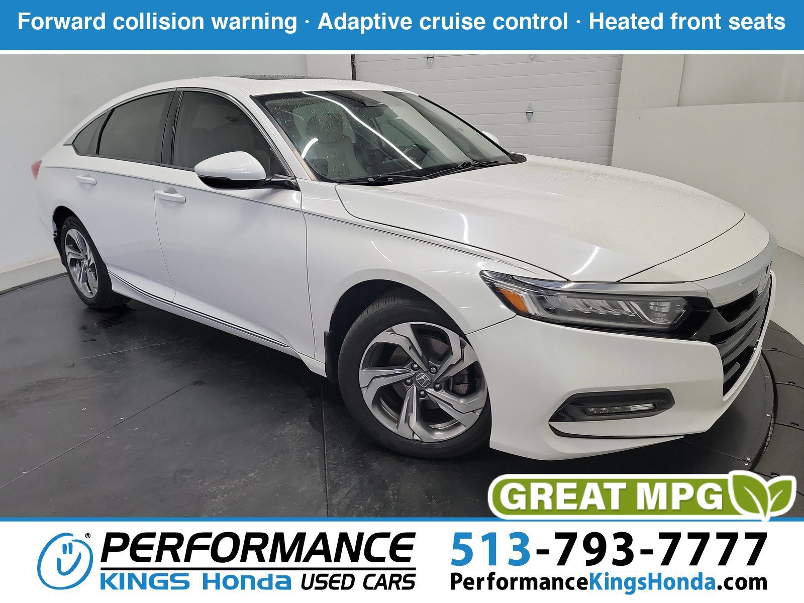 Used 2020 Platinum White Pearl Honda EX-L image 1