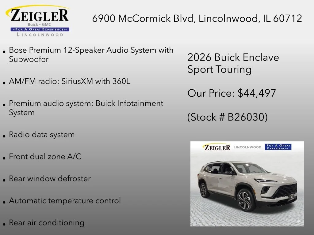 New 2026 Stone Metallic Buick Sport Touring image 12