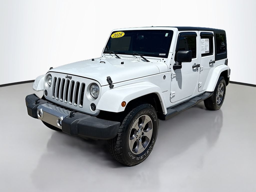 Used 2018 Bright White Clearcoat Jeep Sahara image 3